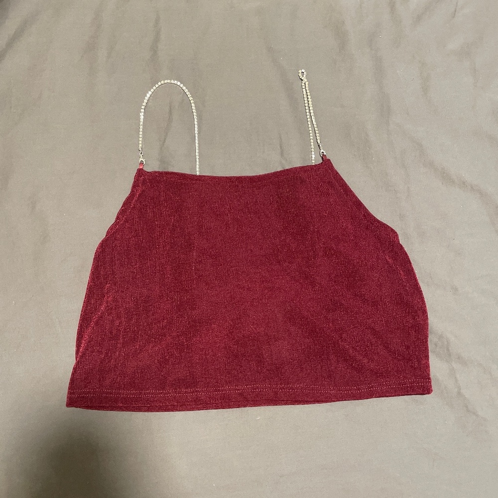 Burgundy crop top
